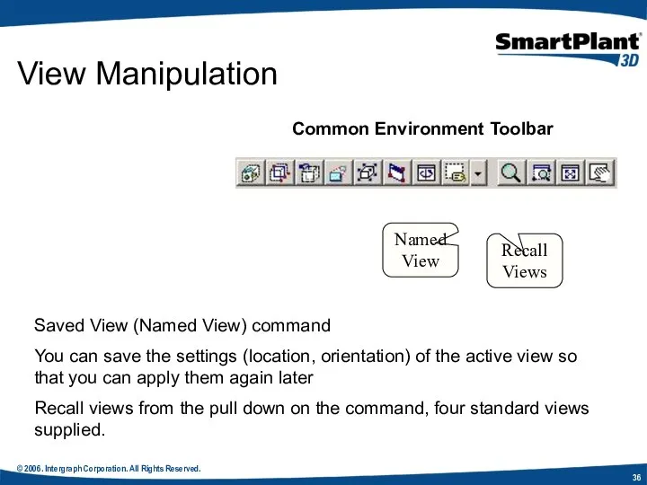 © 2006. Intergraph Corporation. All Rights Reserved. View Manipulation Common Environment