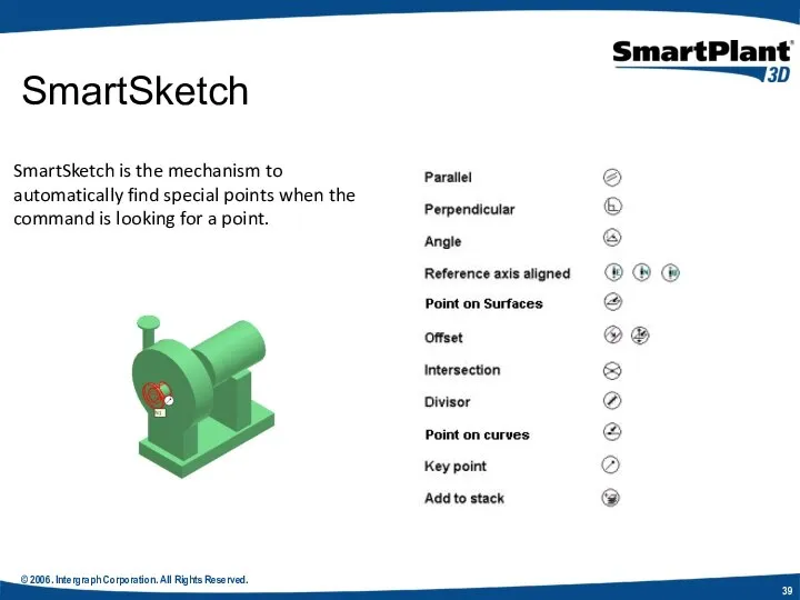 © 2006. Intergraph Corporation. All Rights Reserved. SmartSketch SmartSketch is the