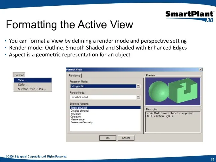 © 2006. Intergraph Corporation. All Rights Reserved. You can format a