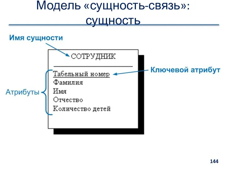 Модель «сущность-связь»: сущность