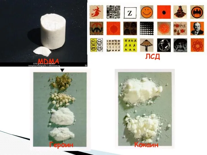 Героин MDMA ЛСД Кокаин