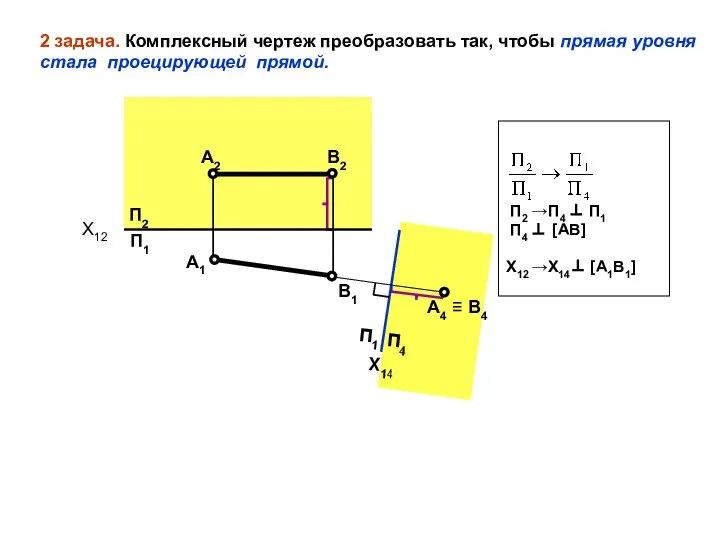 П2 →П4 ⊥ П1 П4 ⊥ [AB] X12 →X14⊥ [A1B1] 2