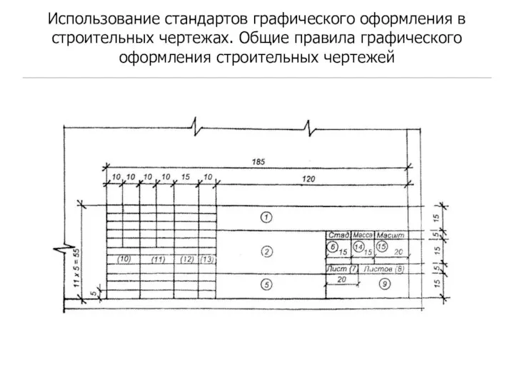 Использование стандартов графического оформления в строительных чертежах. Общие правила графического оформления строительных чертежей