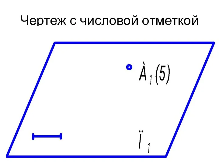 Чертеж с числовой отметкой