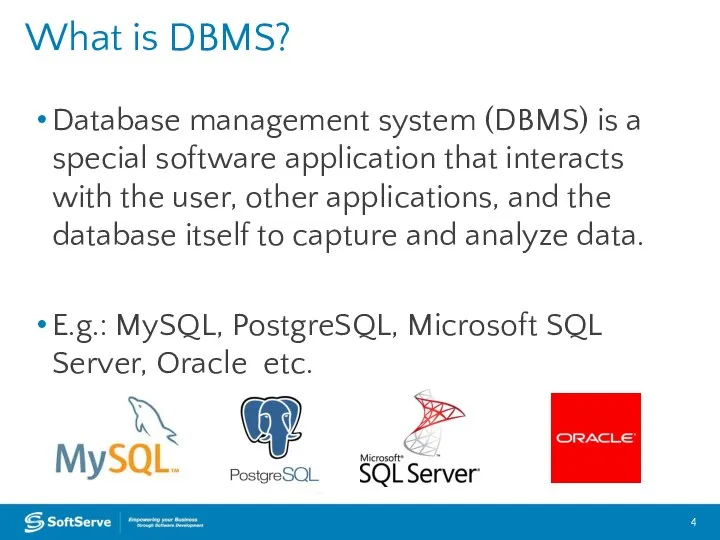 What is DBMS? Database management system (DBMS) is a special software