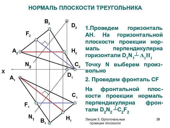 А2 В2 А1 X В1 С1 С2 Через точку D провести