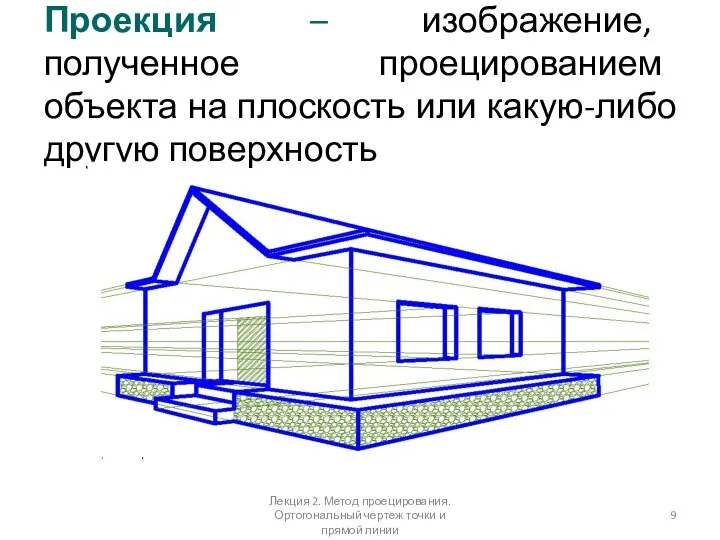 Проекция – изображение, полученное проецированием объекта на плоскость или какую-либо другую