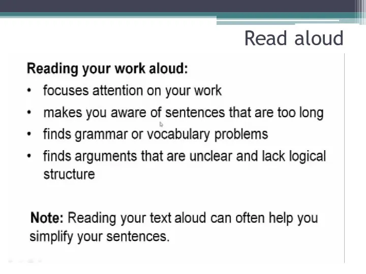 Read aloud