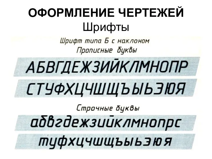 ОФОРМЛЕНИЕ ЧЕРТЕЖЕЙ Шрифты