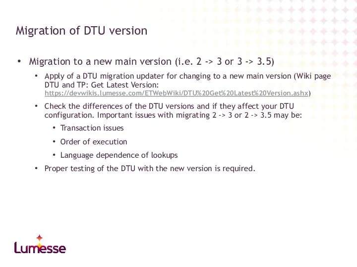Migration to a new main version (i.e. 2 -> 3 or