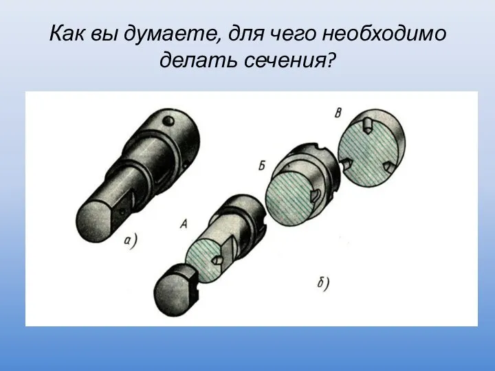 Как вы думаете, для чего необходимо делать сечения?