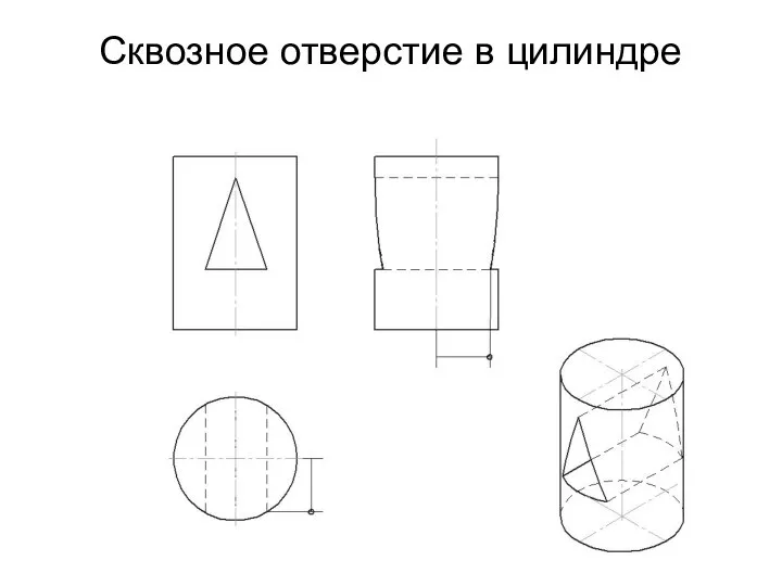 Сквозное отверстие в цилиндре