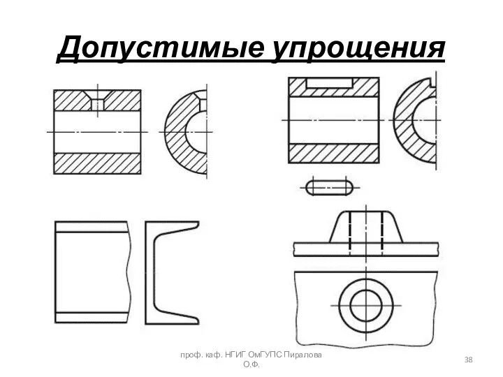 Допустимые упрощения проф. каф. НГИГ ОмГУПС Пиралова О.Ф.