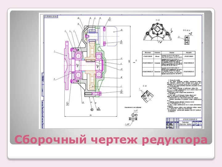 Сборочный чертеж редуктора