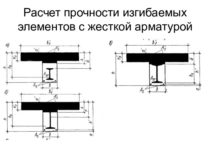 Расчет прочности изгибаемых элементов с жесткой арматурой