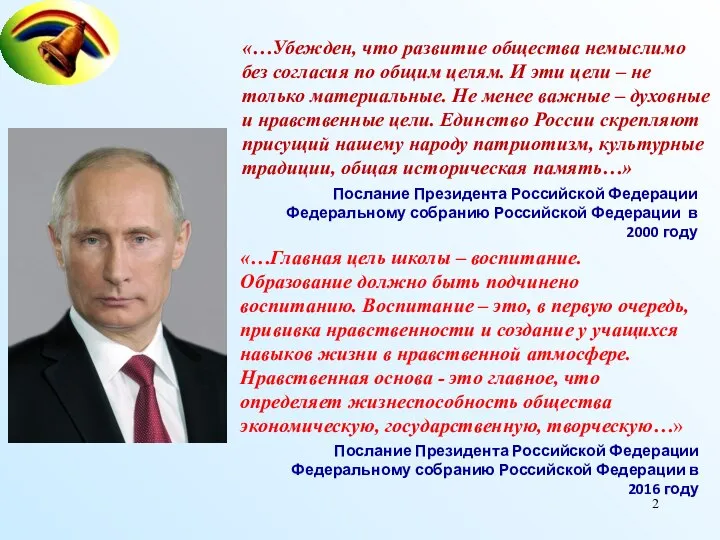Послание Президента Российской Федерации Федеральному собранию Российской Федерации в 2016 году