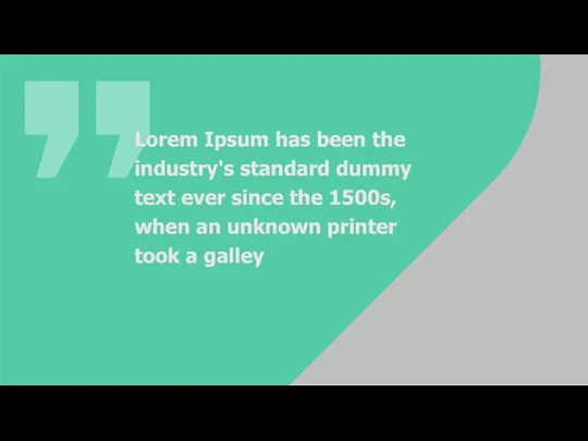 Lorem Ipsum has been the industry's standard dummy text ever since