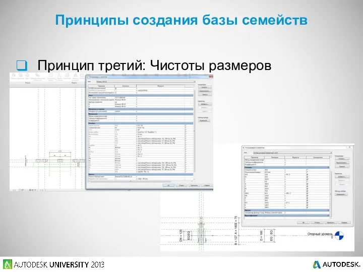 Принцип третий: Чистоты размеров Принципы создания базы семейств