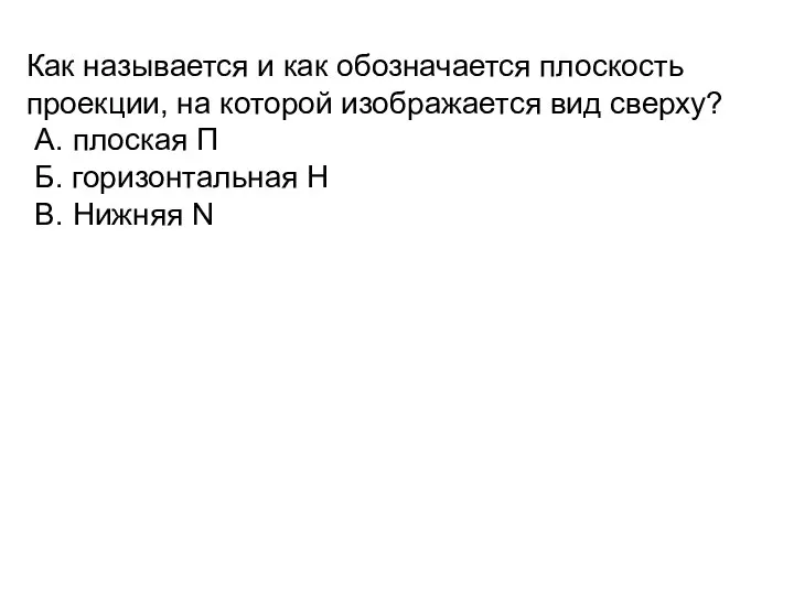 Как называется и как обозначается плоскость проекции, на которой изображается вид