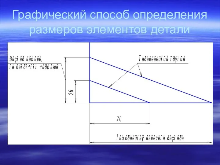 Графический способ определения размеров элементов детали