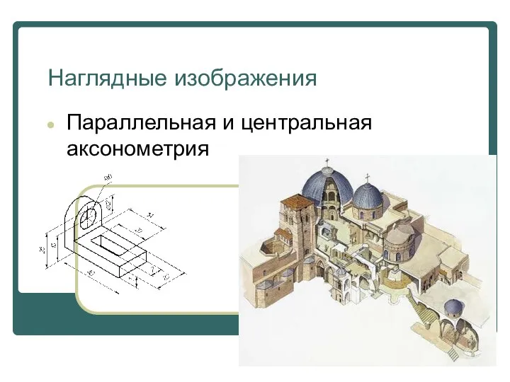 Наглядные изображения Параллельная и центральная аксонометрия