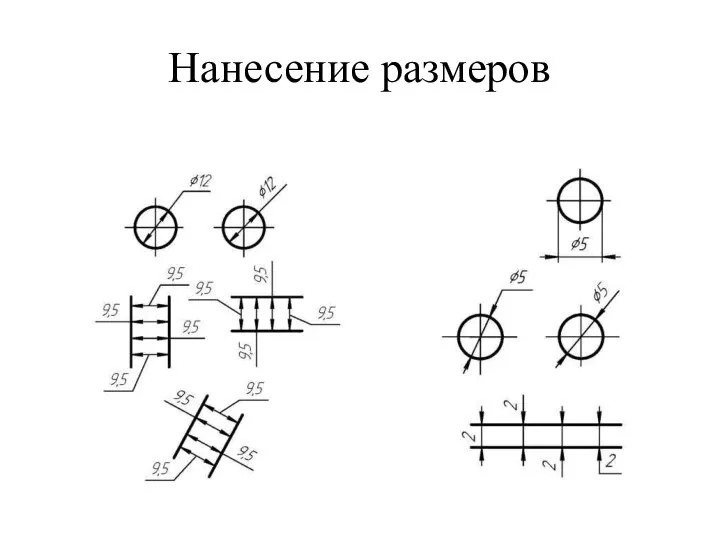 Нанесение размеров