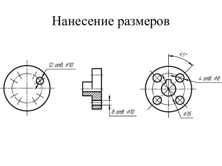 Нанесение размеров