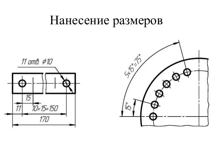 Нанесение размеров