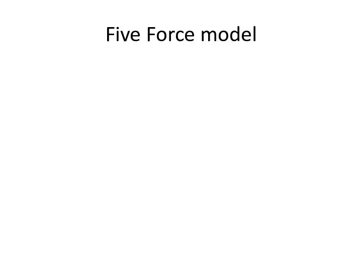Five Force model