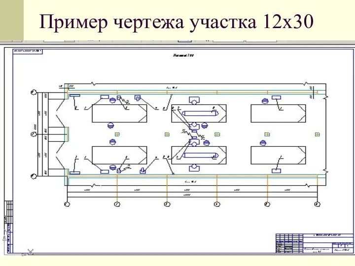 Пример чертежа участка 12х30