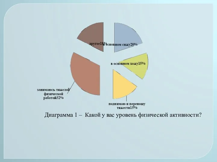 Диаграмма 1 – Какой у вас уровень физической активности?