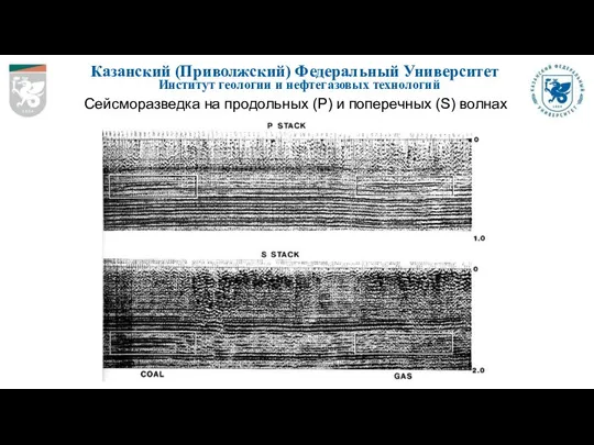 Казанский (Приволжский) Федеральный Университет Институт геологии и нефтегазовых технологий Сейсморазведка на