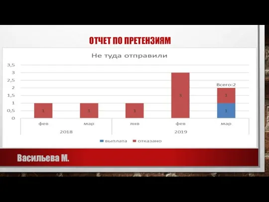 ОТЧЕТ ПО ПРЕТЕНЗИЯМ Васильева М.