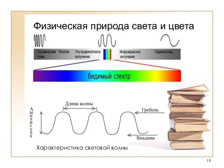 Физическая природа света и цвета Характеристика световой волны