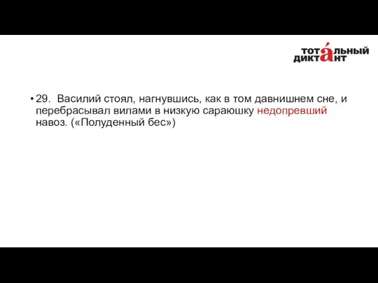 29. Василий стоял, нагнувшись, как в том давнишнем сне, и перебрасывал