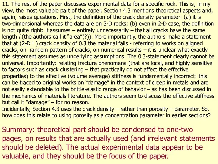 11. The rest of the paper discusses experimental data for a
