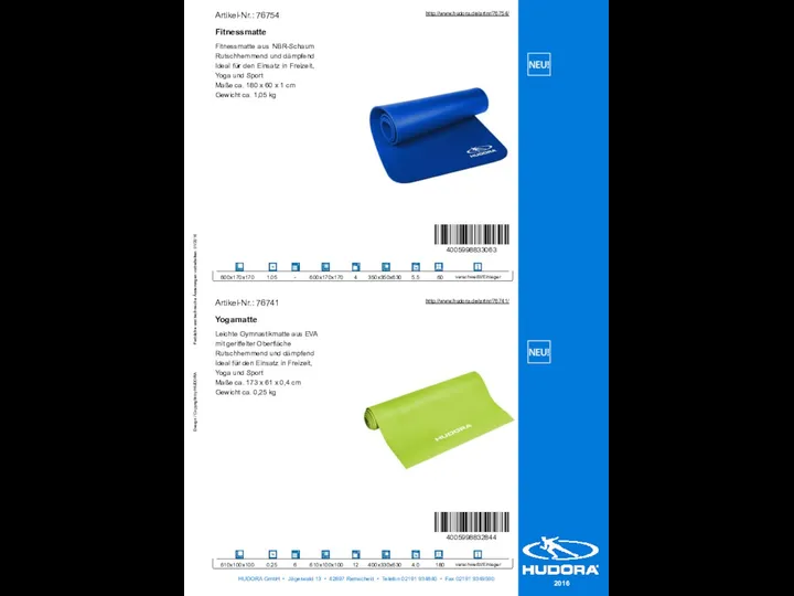 Design / Copyright by HUDORA Farbliche und technische Änderungen vorbehalten. 01/2016