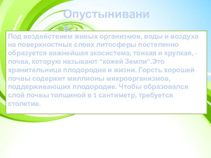 Под воздействием живых организмов, воды и воздуха на поверхностных слоях литосферы