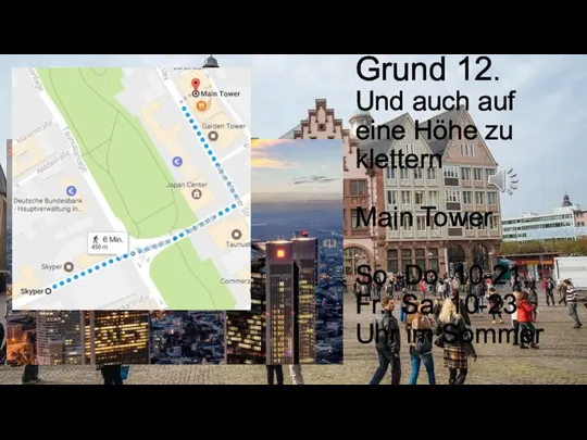 Grund 12. Und auch auf eine Höhe zu klettern Main Tower