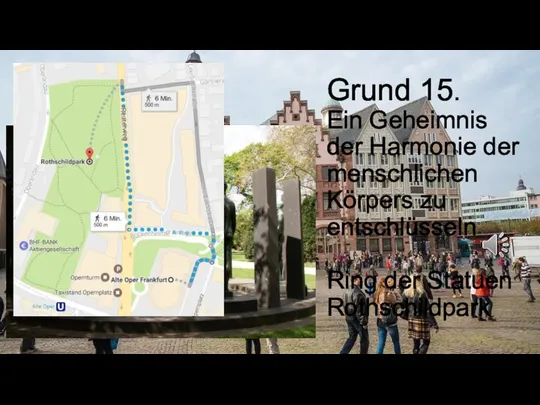 Grund 15. Ein Geheimnis der Harmonie der menschlichen Körpers zu entschlüsseln Ring der Statuen Rothschildpark