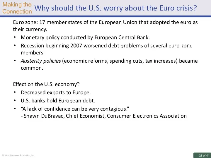 Why should the U.S. worry about the Euro crisis? Euro zone: