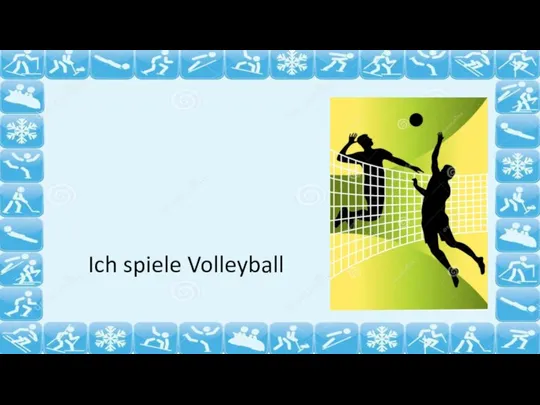 Ich spiele Volleyball