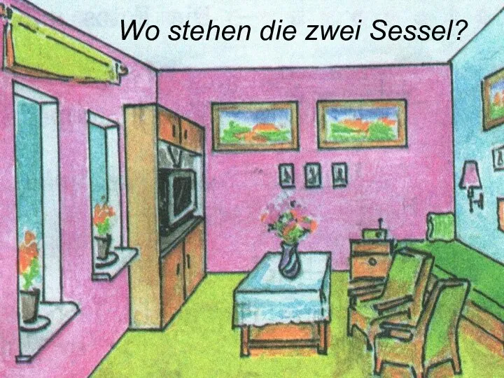 Wo stehen die zwei Sessel?