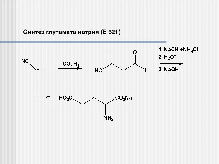 Синтез глутамата натрия (E 621)