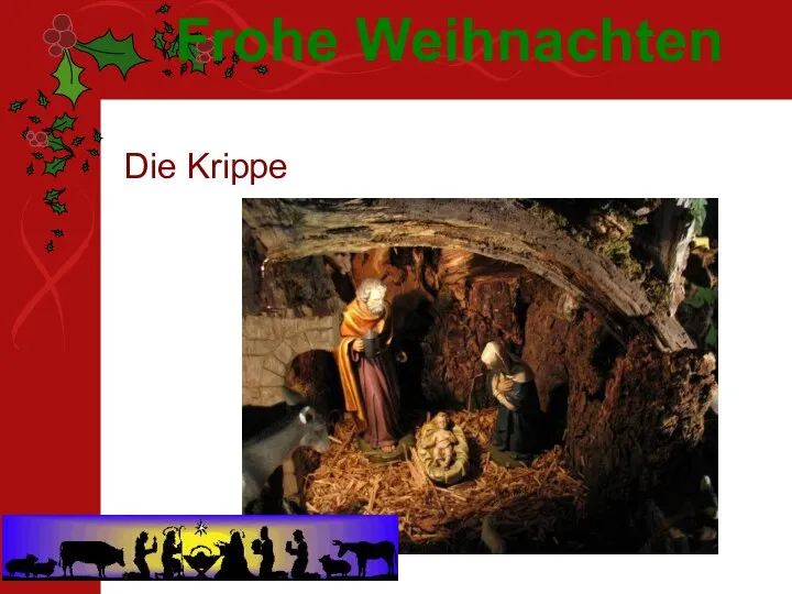 Die Krippe Frohe Weihnachten