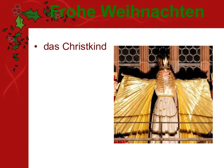 das Christkind Frohe Weihnachten