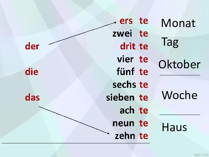 Monat Tag Oktober Woche Haus