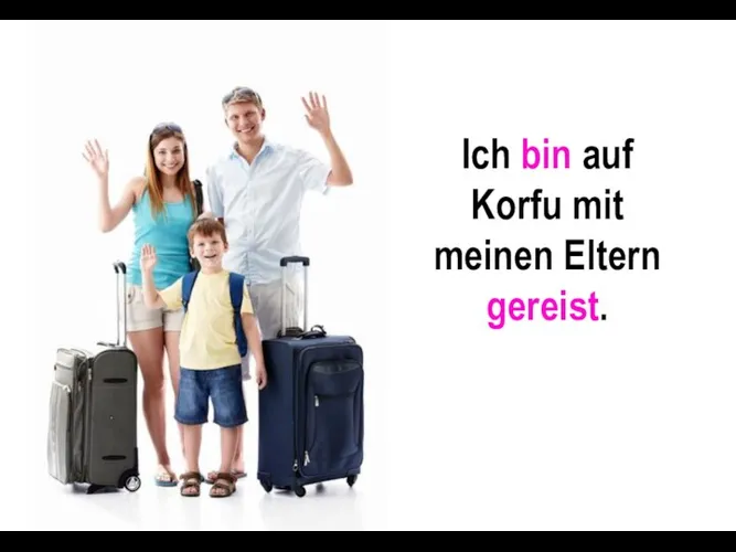 Ich bin auf Korfu mit meinen Eltern gereist.