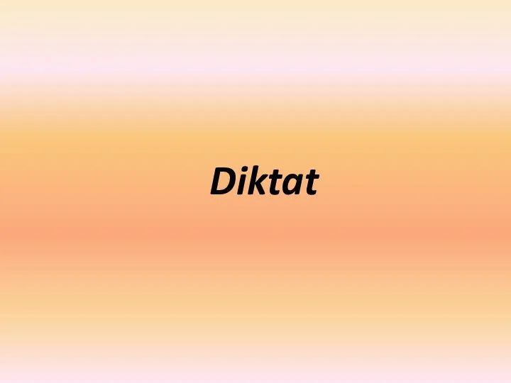 Diktat