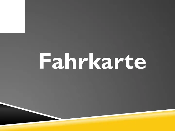 Fahrkarte